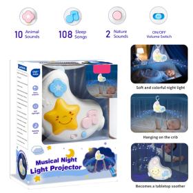 Projecteur veilleuse musicale avec télécommande pour bébé - جهاز عرض ضوئي ليلي موسيقي مع جهاز تحكم عن بعد للطفل
